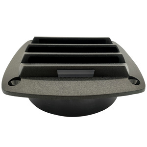 Grille de ventilation en plastique noir 127x127mm pour bateaux et camping-cars - Product Image 1