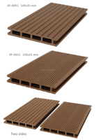 Plancher composite en bois recyclé à 100 %, écologique, pour extérieur, résistant à l'eau, imitation bois, facile à poser, planches de terrasse XF-A011