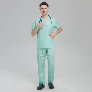यूनिसेक्स पॉलिएस्टर-कपास नर्सिंग स्क्रब की वर्दी सीधे सेट करती है और झुर्रियों की एक समान थोक निर्माता के लिए प्रवण नहीं - Product Image 5