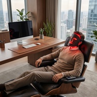 Masque de thérapie par la lumière rouge LED en silicone souple proche de l'infrarouge pour le traitement du visage
