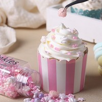 100G essbare Streu sel gemischt für Eis/Kuchen/Cupcake Dekoration Valentinstag Pink Sprinkle