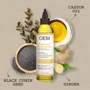 Özel etiket 7 Blend saç büyüme derisi yağı organik jamaika siyah hint zencefil ve siyah kimyon tohumu iyi mukavemet - Product Image 1