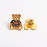 Broche Exquise en Alliage de Zinc Électroplaqué Double Couche, Style Britannique, Créative et Personnalisable, pour Festival