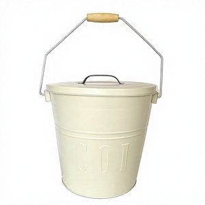 Customizable Color Powder Coated Galvanized Steel <strong>Coal</strong> <strong>Bucket</strong> Scuttles <strong>With</strong> <strong>Lid</strong> and Shovel - Product Image 4