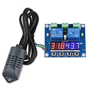 Controlador de temperatura e umidade digital, XH-M452 dc 12v 10a led de alta precisão módulo de controlador de temperatura e umidade com sensor sht20