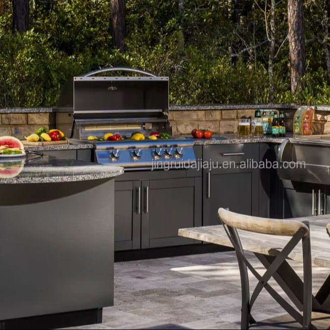 Outdoor Kitchen Cabinet Stainless Steel Set Bbq 304 Green Mobile