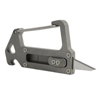 Outil multifonctionnel de poche EDC pour le camping, la chasse, la pêche, les activités de plein air, mousqueton EDC avec couteau