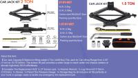 Vente en gros d'usine - Kit de cric à ciseaux universel de 2 tonnes avec hauteur de levage de 95 à 395 mm pour le changement de pneus de voiture