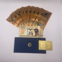 Billets de banque polymères imperméables de haute qualité pour collection, billet de banque en or imperméable du Zimbabwe
