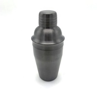 18oz 550ml Brossé Mat Noir Plaqué Bar Outil Barman Cocktail Martini Mojito Boissons Mélange de Boissons Cordonnier Shaker
