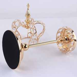 LK20190906-34 Crown Design Candle Holder Table <strong>Silver</strong> Rose Gold Metal <strong>Candlestick</strong> - Product Image 2