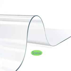 Clear Multi-use Kitchen Office Desk Table Placemats Easy Clean Flexible Place Mats Wipeable Plastic PP Table Mats