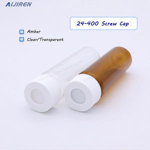 Laboratuvar cam flakon beyaz PTFE gri silikon özelleştirilmiş <span class=keywords><strong>septa</strong></span> 24-400 vidalı polipropilen kapaklar fiyat - Product Image 4