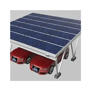 新しいデザイン防水ソーラーPvカーパーキングカーポートアルミニウムソーラーカーポート取り付け構造ソーラーパネルカーポート