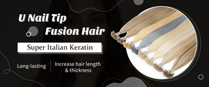 Extensiones de Cabello Humano Remy de Doble Trama con Punta en U de Grado Salón K.SWIGS |   12 - 28 pulgadas Recto |   Alta Densidad 1g/1s - Product Image 5