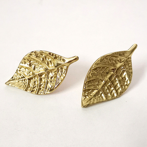 Wholesale Solid Brass Forged Leaf Drawer Handle <strong>Knobs</strong> Cabinet <strong>Door</strong> Wardrobe Jewelry Box Pulls - Product Image 4