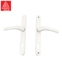 Poignée de porte coulissante en aluminium de conception européenne OULAI MBZ-08 en gros, ensemble de serrures, poignée de porte à tige blanche, serrure à bascule, poignée de porte