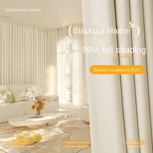 Cortinas Modernas <span class=keywords><strong>de</strong></span> Estilo Europeo Francés YongHo, Cortinas <span class=keywords><strong>de</strong></span> Lujo Ligero para Ventanas y Puertas <span class=keywords><strong>de</strong></span> Dormitorio y Sala <span class=keywords><strong>de</strong></span> Estar con Ojales - Product Image 1