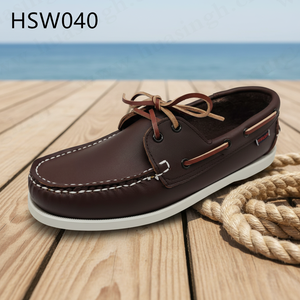 ZYF, <span class=keywords><strong>Scarpe</strong></span> <span class=keywords><strong>da</strong></span> <span class=keywords><strong>Barca</strong></span> Artigianali <span class=keywords><strong>Marroni</strong></span> con Lacci per il Tempo Libero, Stile Loafer alla Moda per Passeggiate sul Lago, Taglie Grandi HSW040 - Product Image 3