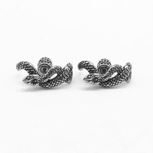 Pendientes de serpiente yunique, joyería de animales de acero y titanio para fiesta, diseño geométrico de moda para hombres y mujeres - Product Image 1