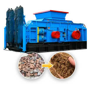 Kum yapımı için aşınma parçaları kireçtaşı hidrolik çift silindir taş kırma makinesi
