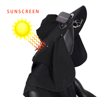 Gorra de visera con energía Solar de verano de alta calidad, gorras de ventilador para montar al aire libre