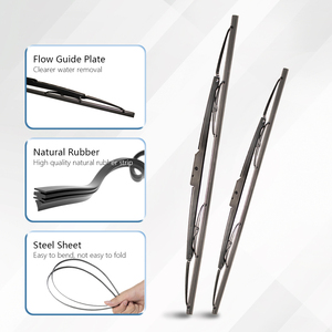 Escobillas Limpiaparabrisas Metálicas OEM de Fábrica, Escobillas Tradicionales con Marco Metálico para Avensis, Jetta, <span class=keywords><strong>Skoda</strong></span>, Polo - 14 Pulgadas - Product Image 6
