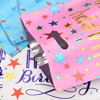 Sacs de courses en plastique PE durables et recyclables, pochettes à bec verseur, épaisseur personnalisée, logo personnalisé, couleur et taille personnalisées pour anniversaires d'enfants