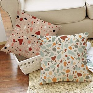 Housse de coussin décorative à motif <span class=keywords><strong>terrazzo</strong></span> coloré, 4 pièces, art moderne minimaliste, décoration extérieure pour porche et maison - Product Image 4