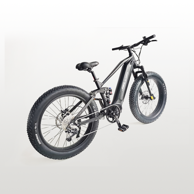26" Ebike off Road Fat Tire E Bike Hybrid Electric Mountain Bike Dual Full Suspension 1000w
