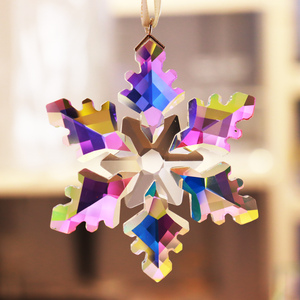 Edizione Annuale Fiocco di Neve in Cristallo K9, Ornamento Natalizio Intagliato <span class=keywords><strong>da</strong></span> Appendere all'Albero, Decorazione Perfetta per la Casa con Tema Amorevole - Product Image 2