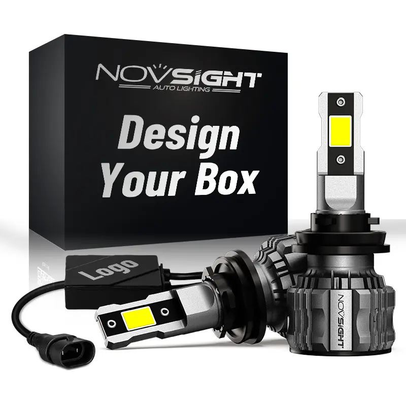 Novsight Custom Logo 72W 15000lm 9005 H1 H3 H11 Canbus H7 Foco Led H4 Auto Gloeilampen 9005 H4 Led Koplamp Voor Auto