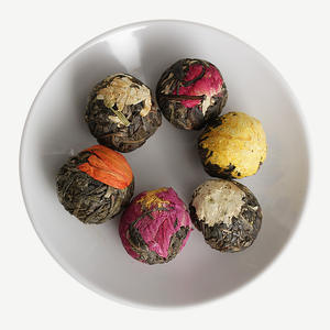 Bola de Té Orgánico <span class=keywords><strong>en</strong></span> Floración Directo de Fábrica, Té de Flores Aromáticas <span class=keywords><strong>en</strong></span> Forma de Huevo, MOQ Bajo y OEM - Product Image 2