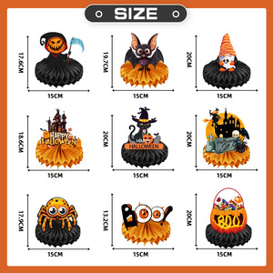 Decoración <span class=keywords><strong>de</strong></span> Fiesta <span class=keywords><strong>de</strong></span> Halloween al por Mayor, Hecho en China, Araña, Fantasma, Calabaza, Murciélago, Panal <span class=keywords><strong>de</strong></span> Abeja - Product Image 3