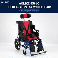 Silla de Ruedas para Parálisis Cerebral con Tres Anchos de Asiento y Ruedas Traseras de PU de 16 Pulgadas con Freno de Disco para Rehabilitación