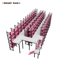 Étagère à mezzanine multi-niveaux ROCKET RACK RR-M10 en acier laminé à froid robuste avec plateforme de stockage à haute capacité de charge