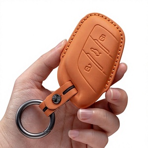 Étui à clés en cuir de vachette pour <span class=keywords><strong>MG</strong></span> 5/Pro ZS/MG5 HS/5 GS/<span class=keywords><strong>EHS</strong></span>/MG4 - Texture Premium - Product Image 1