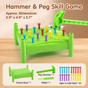 <span class=keywords><strong>Jeu</strong></span> de percussion interactif de table pour enfants de 3 ans <span class=keywords><strong>et</strong></span> plus, jouet éducatif amusant à marteler - Product Image 3