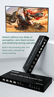 Commutateur KVM HDMI Xput 4 ports Quad View sans coupure 4K 60Hz 4x1 avec personnalisation de macros de souris et fonctions de balayage et de commutation automatiques pour PC