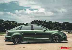 Kit carrosserie en fibre de carbone pour <span class=keywords><strong>Audi</strong></span> A3 <span class=keywords><strong>S3</strong></span> 17-19, mise à niveau style CMST, pièce automobile, spoiler arrière, lèvre avant, jupe latérale, diffuseur arrière, capot - Product Image 5