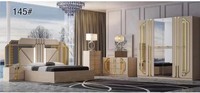 Suite de chambre à coucher en bois MDF personnalisable de 6 pièces avec fonction de massage pour la maison ou l'appartement Collection d'ensemble de chambre à coucher pour hôtel