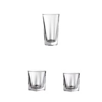 Libbey vente en gros verre pentagonal large bouche whisky verre à liqueur tasse renforcée fond épais jus lait eau Verre a Boire