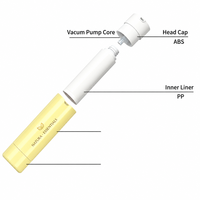 Flacon de crème pour le visage sans air à fond rotatif personnalisé de 15 ml, 30 ml, 50 ml, avec doublure remplaçable, flacon de soin de la peau avec logo