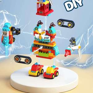 Ensemble de blocs de construction ABS : Fusée spatiale / Vue sur la ville / Robot transformable – Jouets éducatifs en briques DIY - Product Image 4