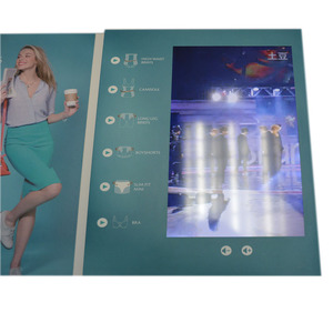 Cartes de vœux Lcd 10 pouces, vente en gros, prix d'usine, carte personnalisée, broche vidéo pour vêtements, publicité - Product Image 3