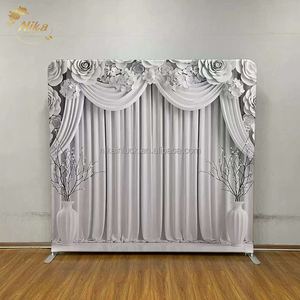 NIKA Tenda Decorativa Personalizzata 8x8ft Lavabile Portatile Elegante per Matrimoni Eventi e Feste - Product Image 2
