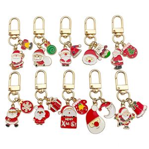 Christmas Keychain Bulk Cute Cartoon Alloy Pendant Set with Christmas <b>Tree</b> Santa Bell Snowflake for Gift Decoration - Product Image 6