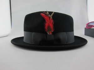 Mode 100% <span class=keywords><strong>Laine</strong></span> Feutre Hommes <span class=keywords><strong>Pas</strong></span> <span class=keywords><strong>Cher</strong></span> Noir Fedora Chapeaux - Product Image 5