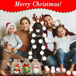 Custom Size Linen Drawstring Storage <strong>Bag</strong> Snowman Animal Series <strong>Jute</strong> Canvas Folding Gift <strong>Bag</strong> Christmas <strong>Old</strong> Man Shopping <strong>Bags</strong> - Product Image 6