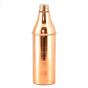 Axiom-botella de agua de cobre puro para el hogar, tapa roscada a prueba de fugas pulida, con detalles para el hogar, fabricante indio de alta calidad - Product Image 1